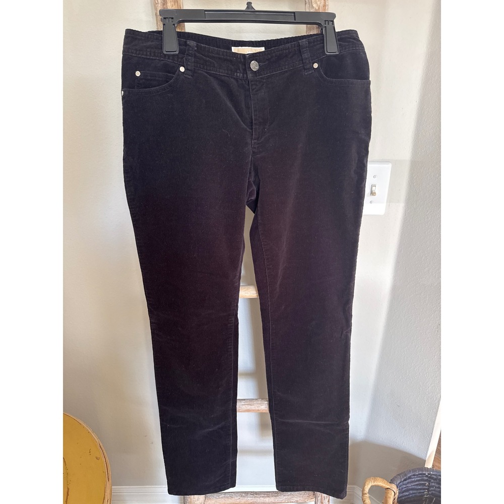 Michael Kors black corduroy pantsclassic five-pocket layout straight-leg black 8